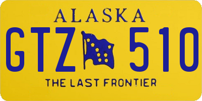 AK license plate GTZ510