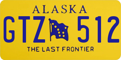 AK license plate GTZ512