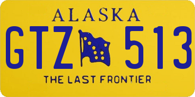 AK license plate GTZ513