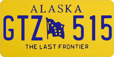 AK license plate GTZ515