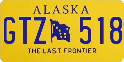 AK license plate GTZ518