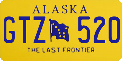 AK license plate GTZ520