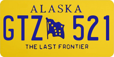 AK license plate GTZ521