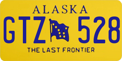 AK license plate GTZ528