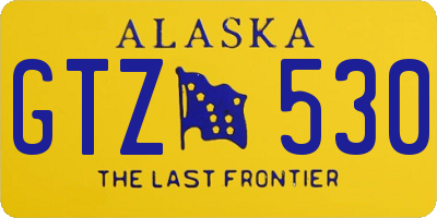 AK license plate GTZ530