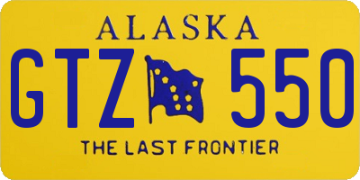 AK license plate GTZ550