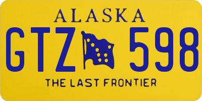 AK license plate GTZ598