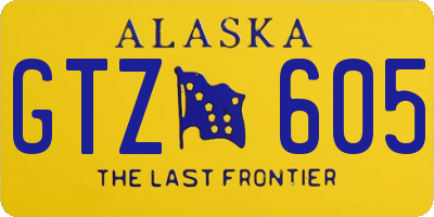 AK license plate GTZ605