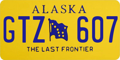 AK license plate GTZ607