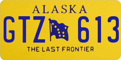 AK license plate GTZ613