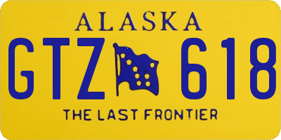 AK license plate GTZ618