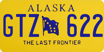 AK license plate GTZ622