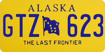 AK license plate GTZ623