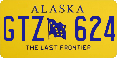 AK license plate GTZ624