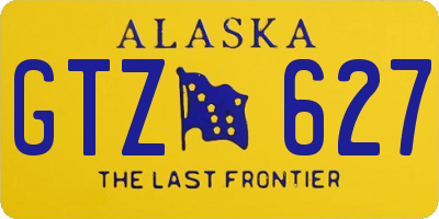 AK license plate GTZ627