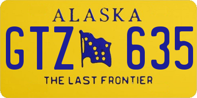 AK license plate GTZ635