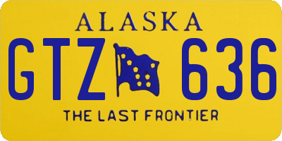 AK license plate GTZ636