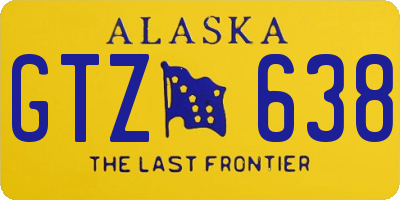 AK license plate GTZ638