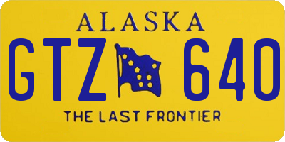 AK license plate GTZ640