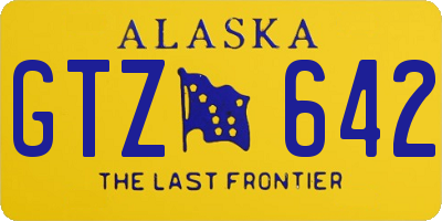 AK license plate GTZ642