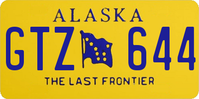 AK license plate GTZ644