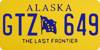 AK license plate GTZ649