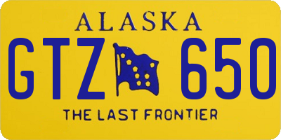 AK license plate GTZ650