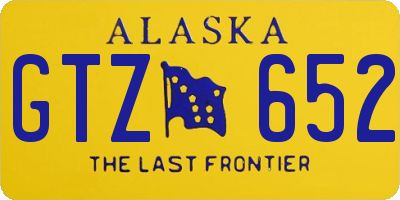AK license plate GTZ652