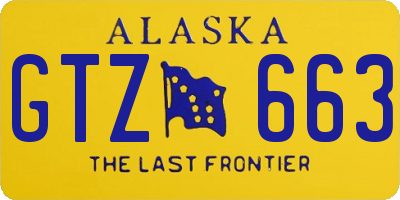 AK license plate GTZ663