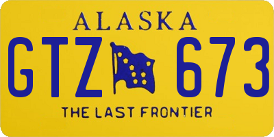 AK license plate GTZ673