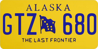 AK license plate GTZ680