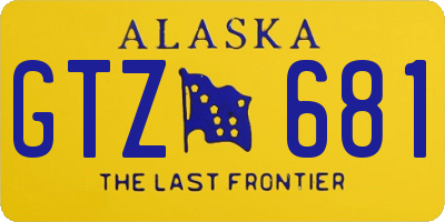 AK license plate GTZ681