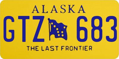 AK license plate GTZ683