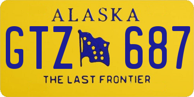 AK license plate GTZ687