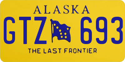 AK license plate GTZ693