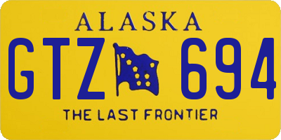 AK license plate GTZ694