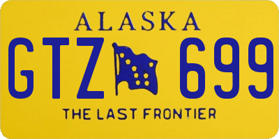 AK license plate GTZ699