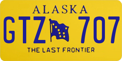 AK license plate GTZ707