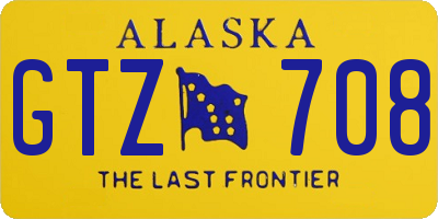 AK license plate GTZ708