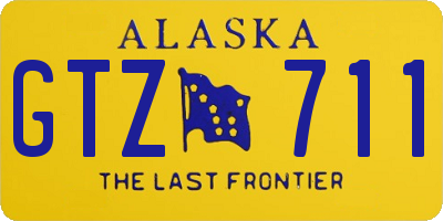 AK license plate GTZ711
