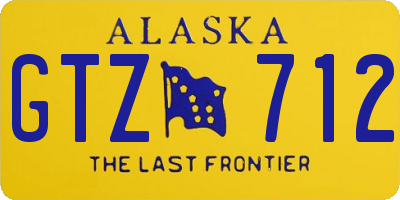 AK license plate GTZ712