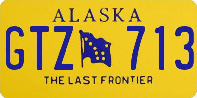 AK license plate GTZ713