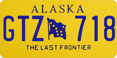 AK license plate GTZ718