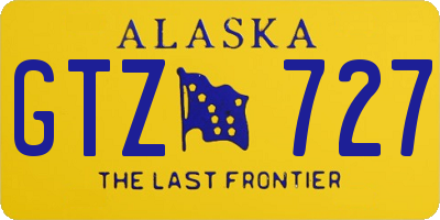 AK license plate GTZ727