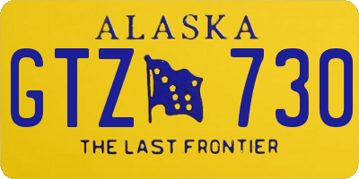 AK license plate GTZ730