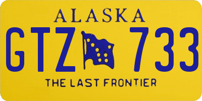 AK license plate GTZ733