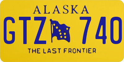 AK license plate GTZ740