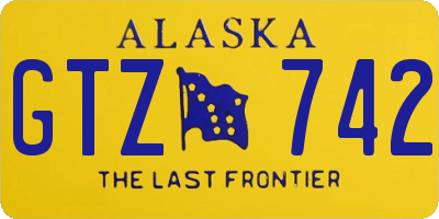 AK license plate GTZ742