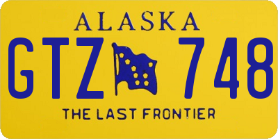 AK license plate GTZ748