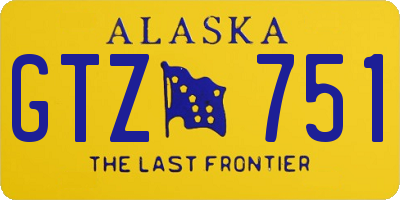 AK license plate GTZ751